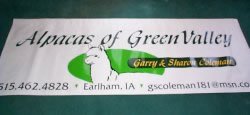 outdoor vinyl banner, Earlham, Iowa