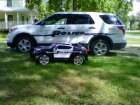 Interceptor and toy patrol car lettering, Dallas Center, Iowa