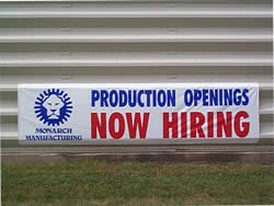 outdoor vinyl banner, Dallas Center, Iowa